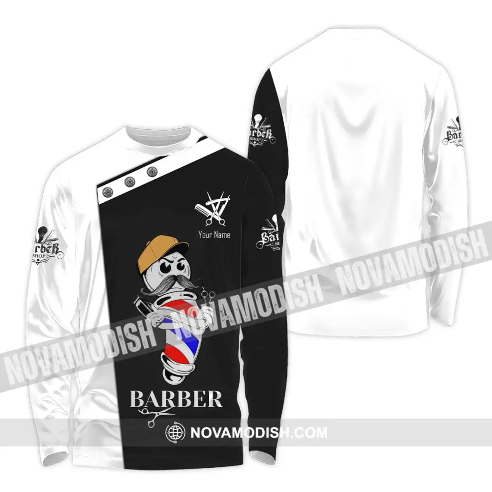 Unisex Shirt - Custom Barber Shirt Long Sleeve Shirt / S T-shirt