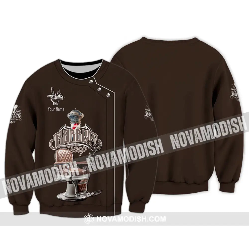 Unisex Shirt - Custom Barber Shirt Long Sleeve / S T-shirt