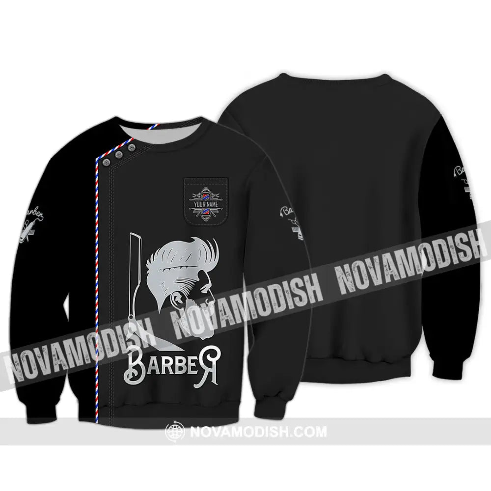 Unisex Shirt - Custom Barber Shirt Long Sleeve / S T-shirt