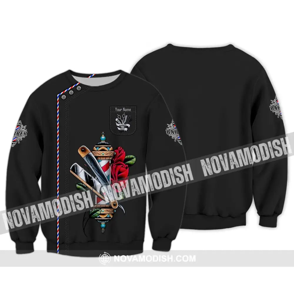 Unisex Shirt - Custom Barber Shirt Long Sleeve / S T-shirt