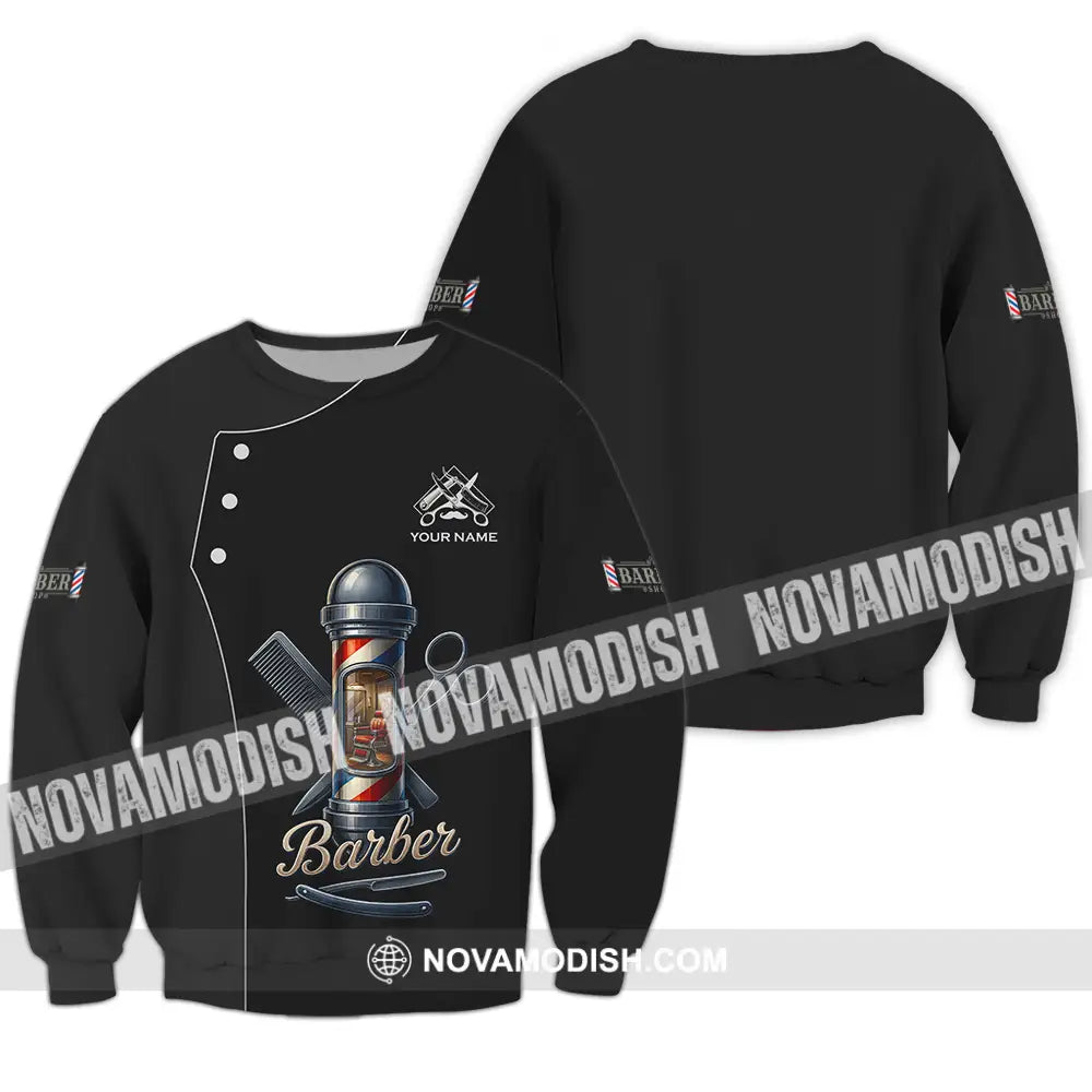 Unisex Shirt - Custom Barber Shirt Long Sleeve / S T-shirt