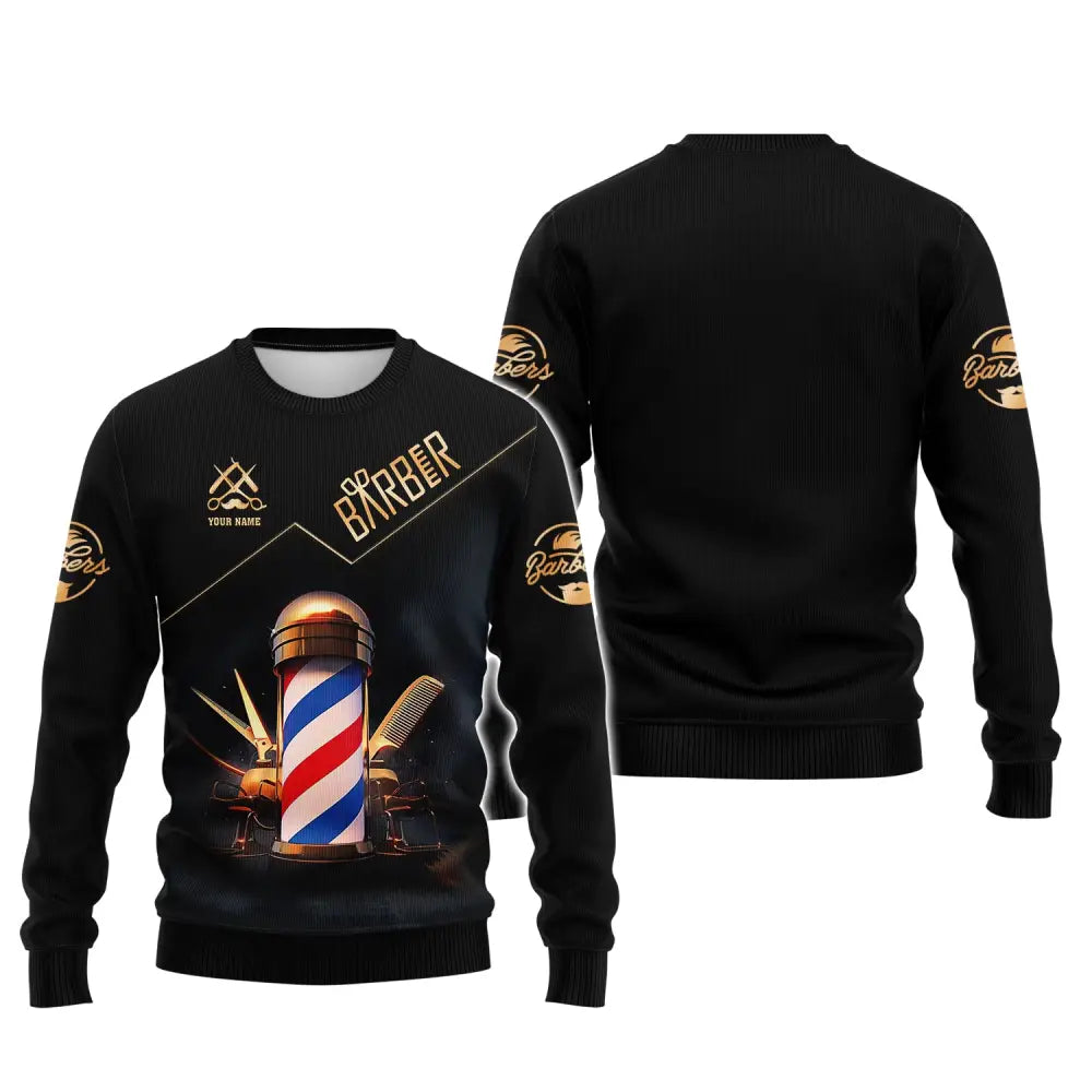Unisex Shirt Custom Barber Personalized Name For Hairstylists T-Shirt
