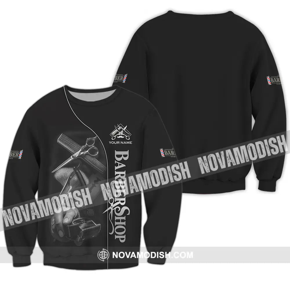 Unisex Shirt - Custom Barber Shop Shirt Long Sleeve / S T-shirt