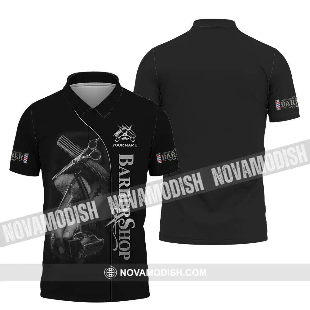 Unisex Shirt - Custom Barber Shop Shirt Polo Shirt / S T-shirt