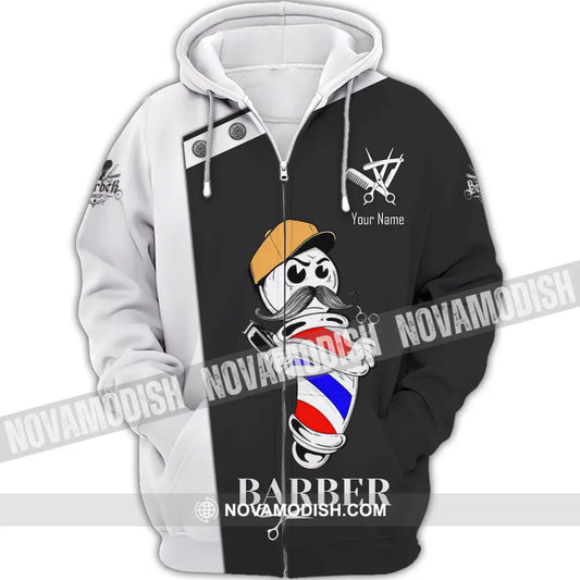 Unisex Shirt - Custom Barber Shirt Zipper Hoodie / S T-shirt