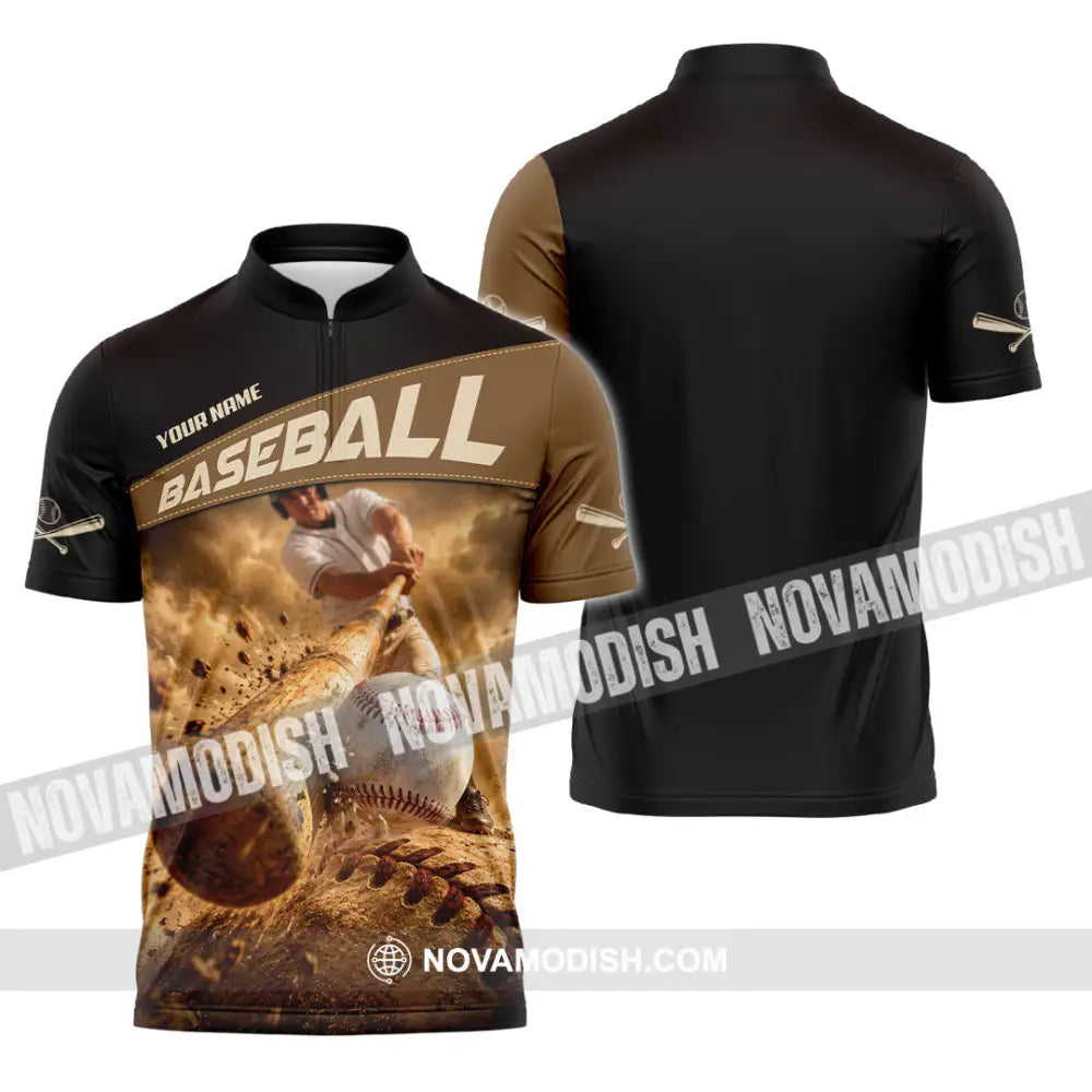 Unisex Shirt - Custom Baseball Shirt - Zipper Polo Shirt / S - T-shirt
