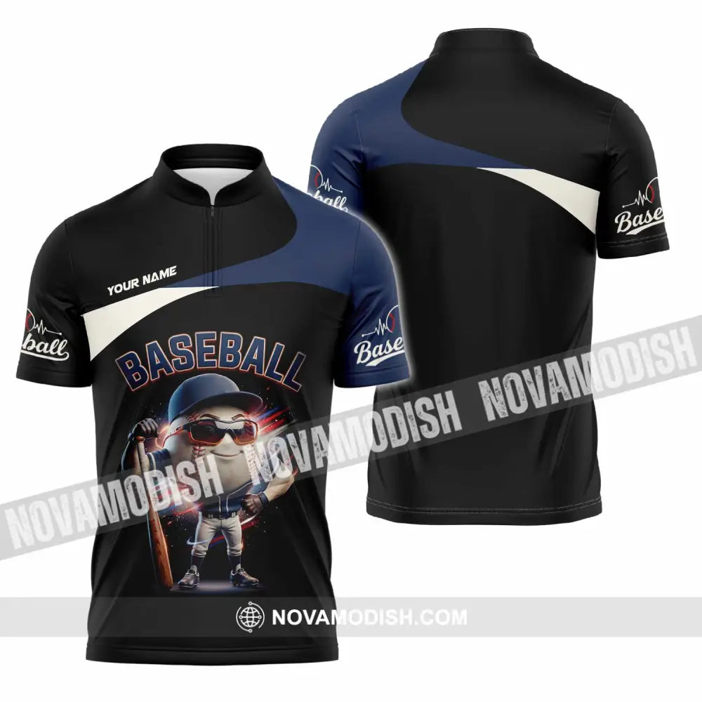 Unisex Shirt - Custom Baseball Shirt - Zipper Polo Shirt / S - T-shirt