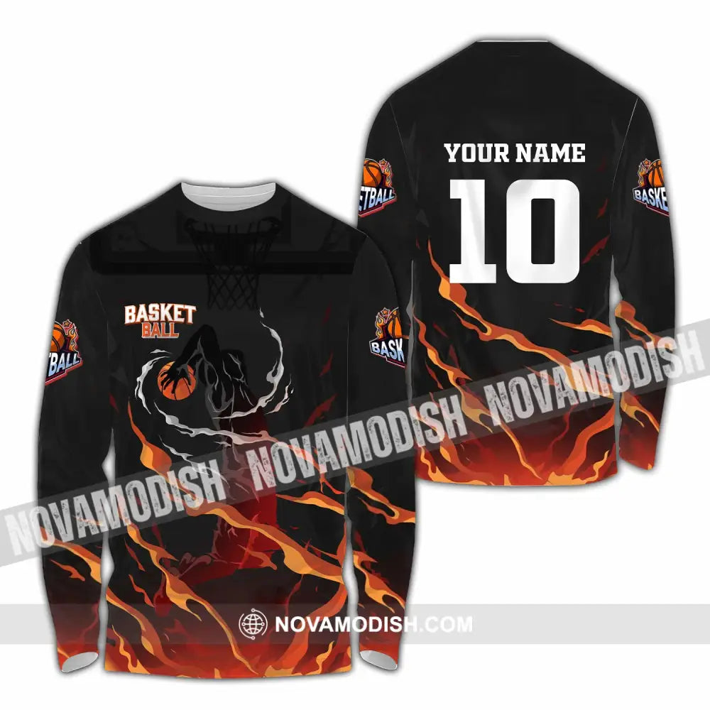 Unisex Shirt - Custom Basketball 3D Shirt Long Sleeve Shirt / S T-shirt