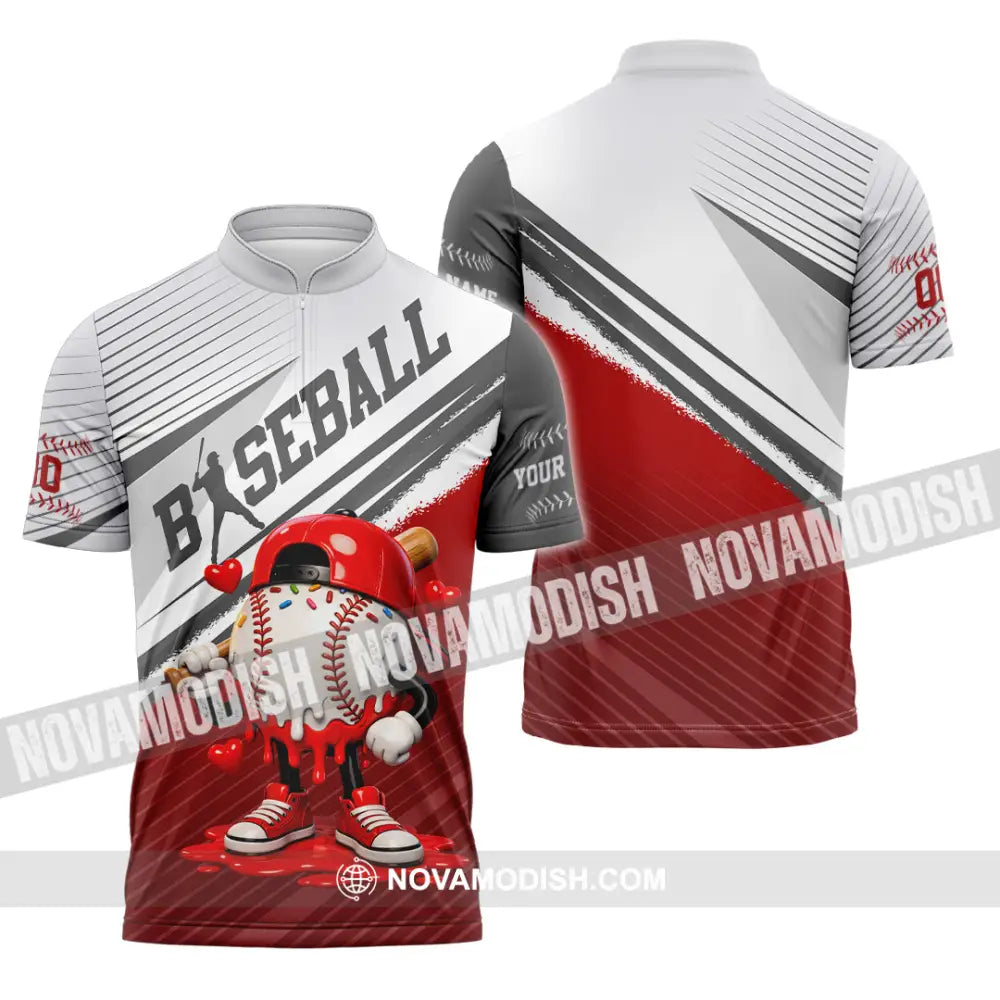 Unisex Shirt - Custom Basketball 3D Shirt Zipper Polo Shirt / S T-shirt