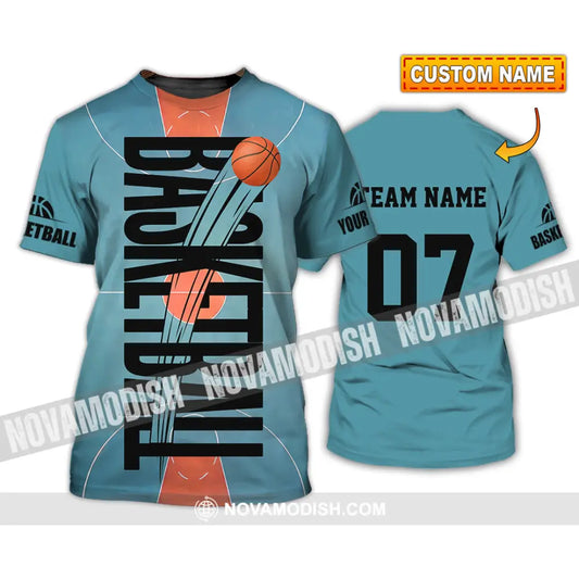 Unisex Shirt - Custom Basketball Blue Shirt T-shirt