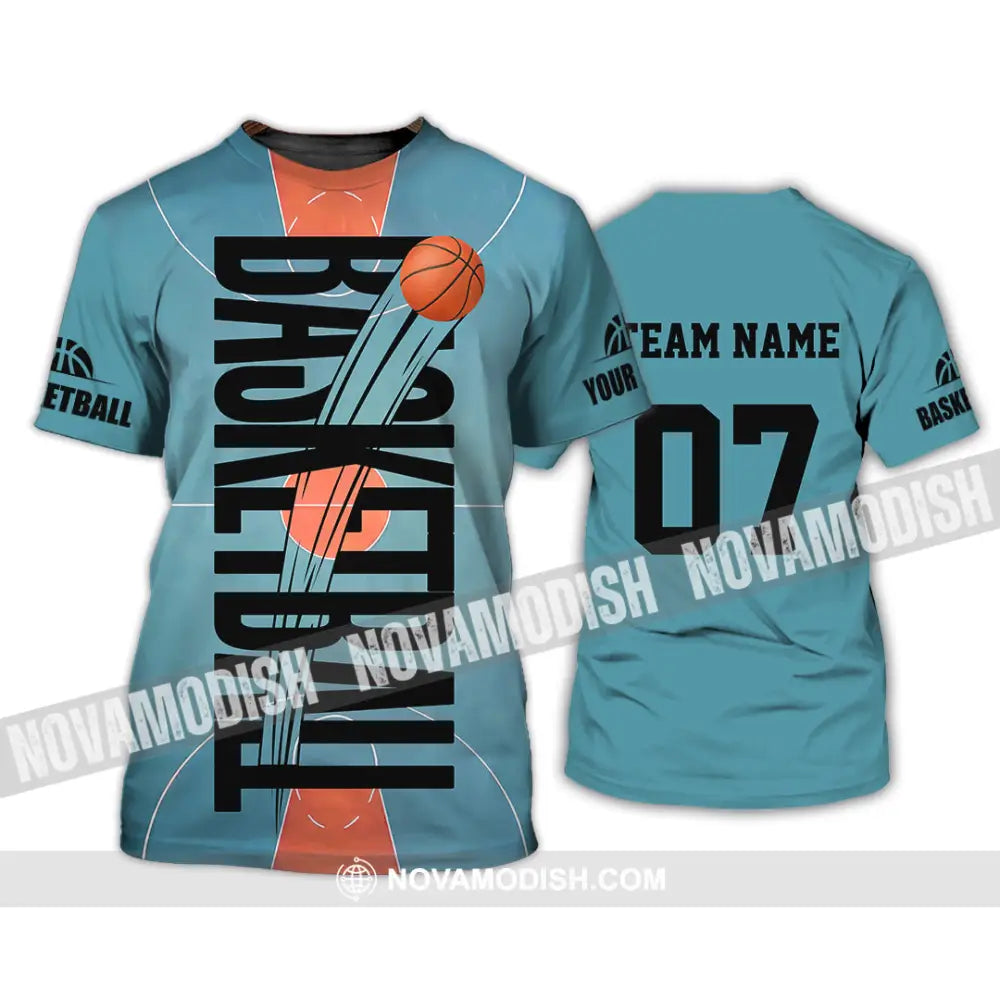 Unisex Shirt - Custom Basketball Blue Shirt T-Shirt / S T-shirt
