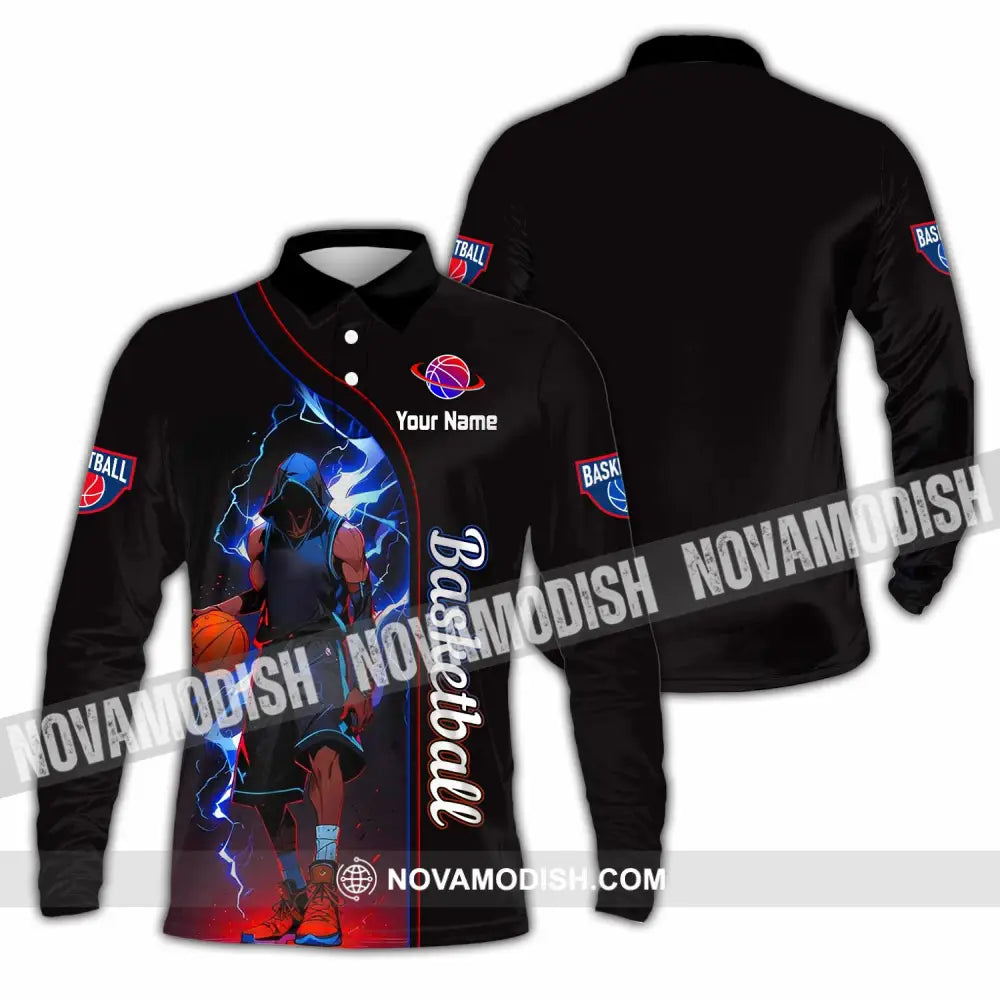 Unisex Shirt - Custom Basketball Shirt - Long Sleeve Polo / S - T-shirt