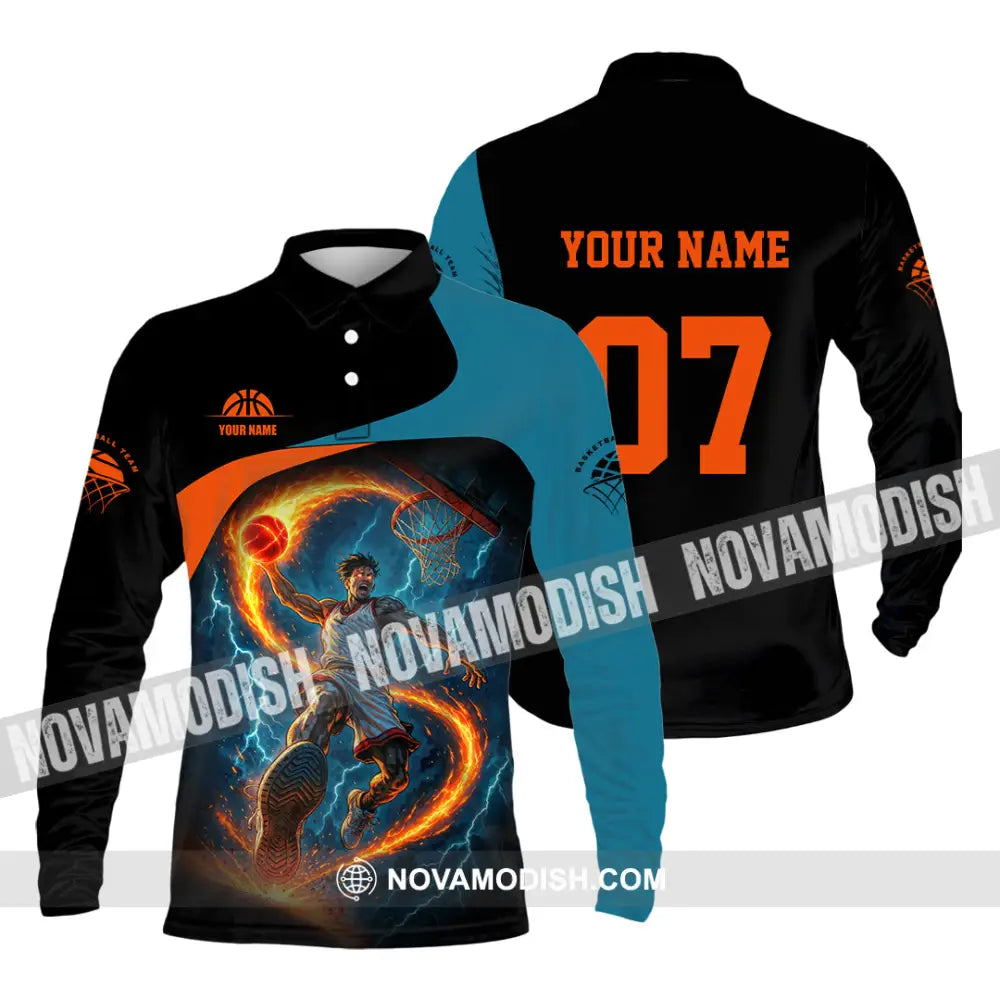 Unisex Shirt - Custom Basketball Shirt Long Sleeve Polo / S T-shirt