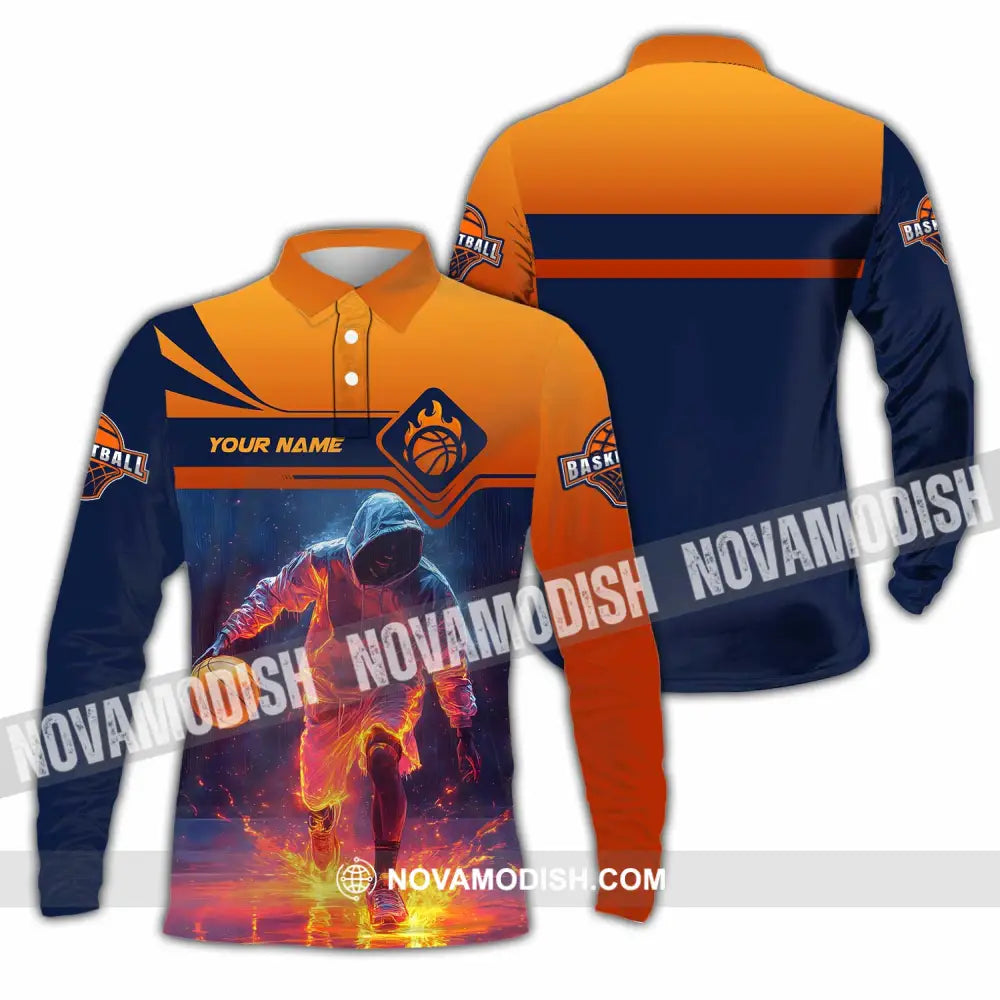Unisex Shirt - Custom Basketball Shirt Long Sleeve Polo / S T-shirt