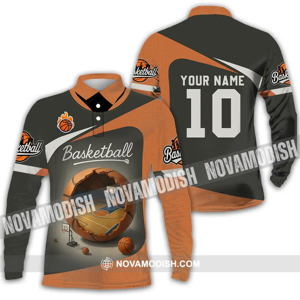 Unisex Shirt - Custom Basketball Shirt Long Sleeve Polo / S T-shirt