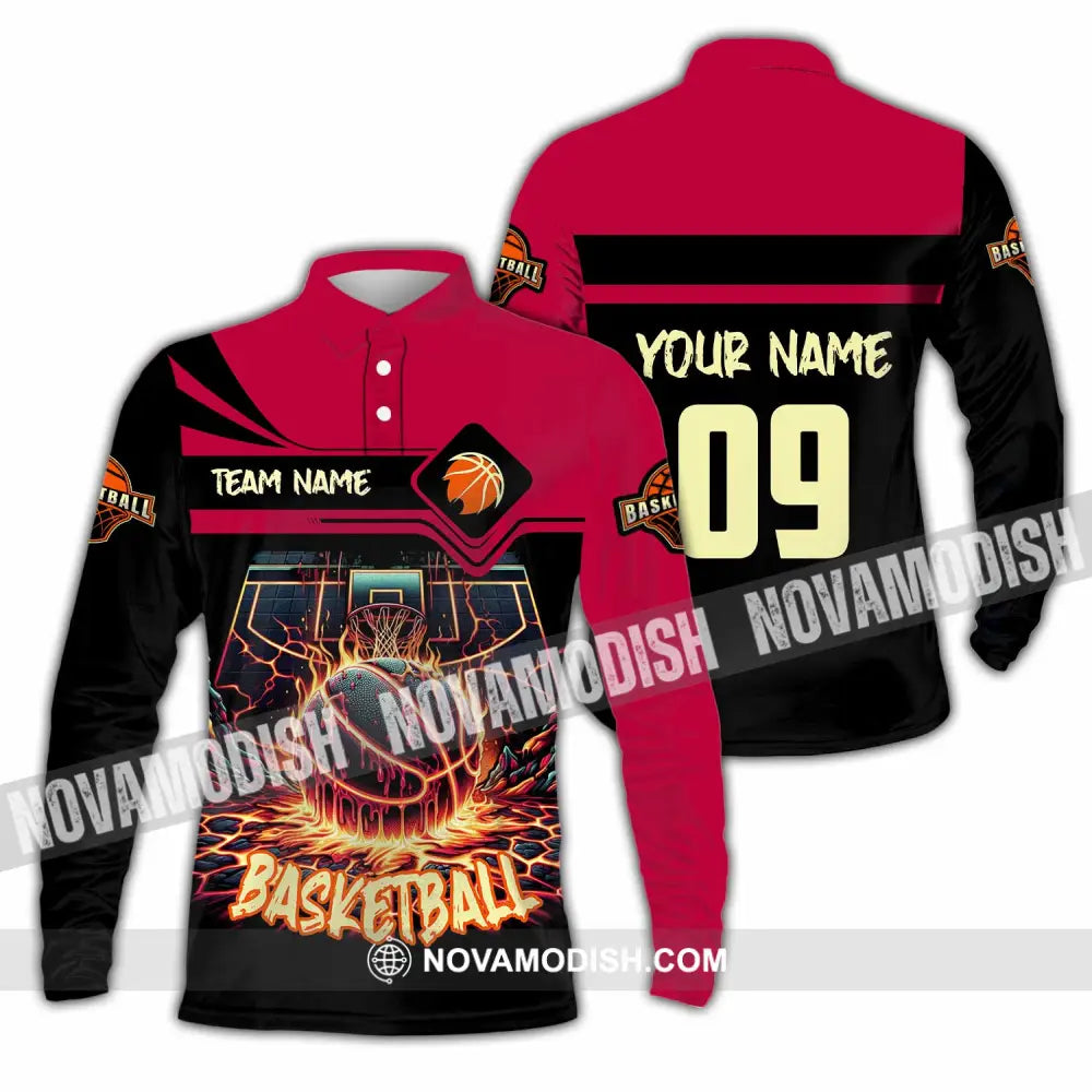 Unisex Shirt - Custom Basketball Shirt Long Sleeve Polo / S T-shirt