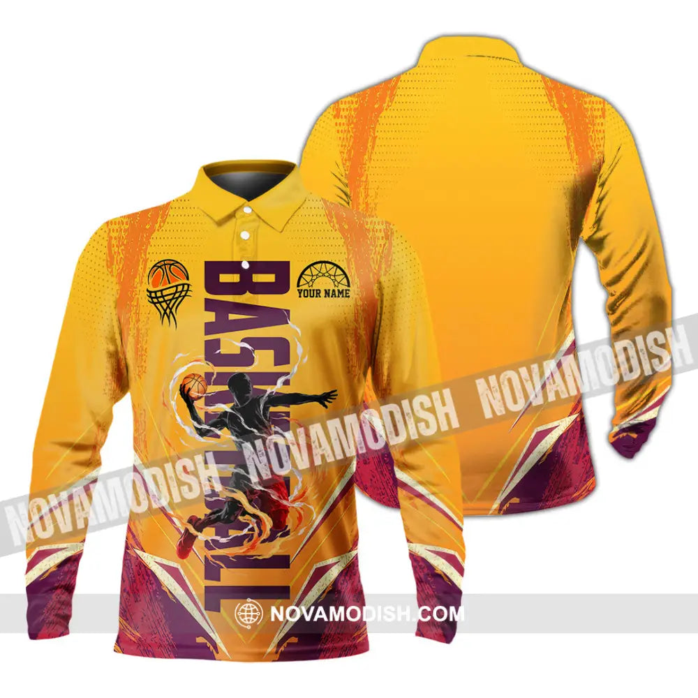 Unisex Shirt - Custom Basketball Shirt - Long Sleeve Polo / S - T-shirt