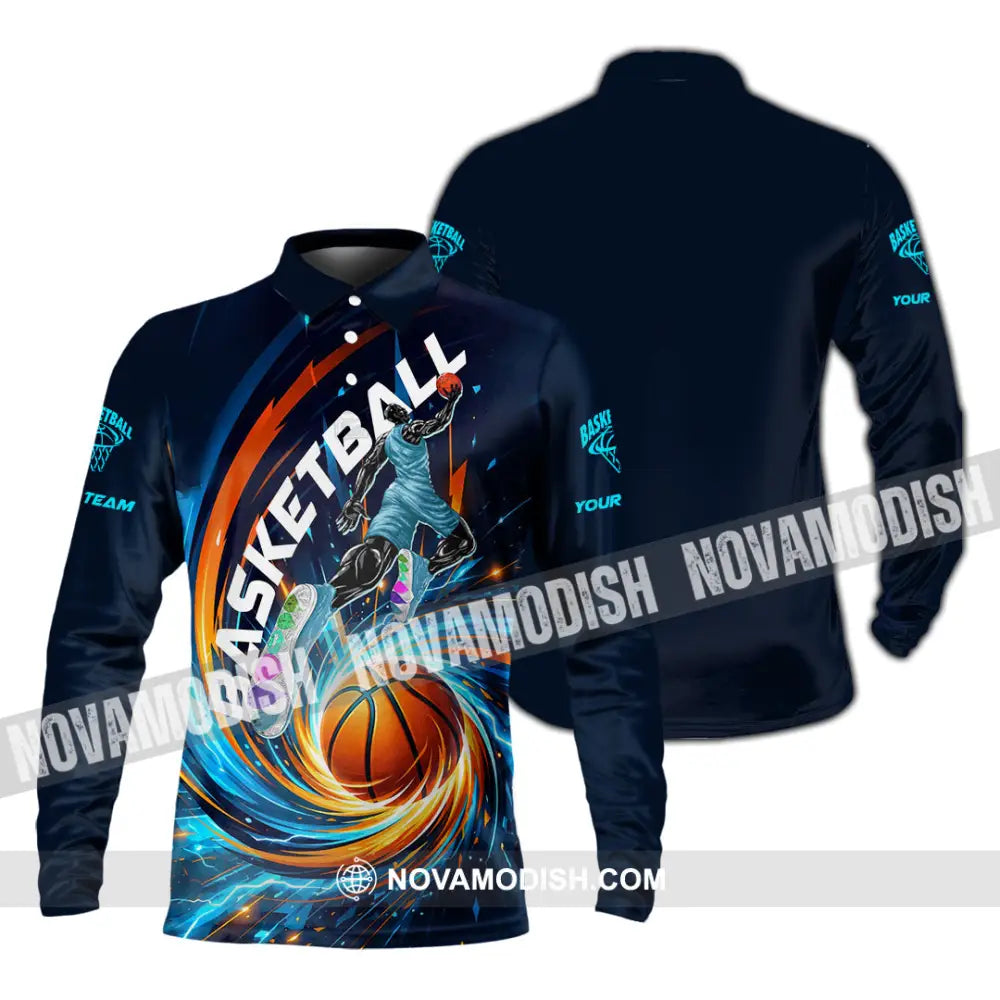 Unisex Shirt - Custom Basketball Shirt - Long Sleeve Polo / S - T-shirt