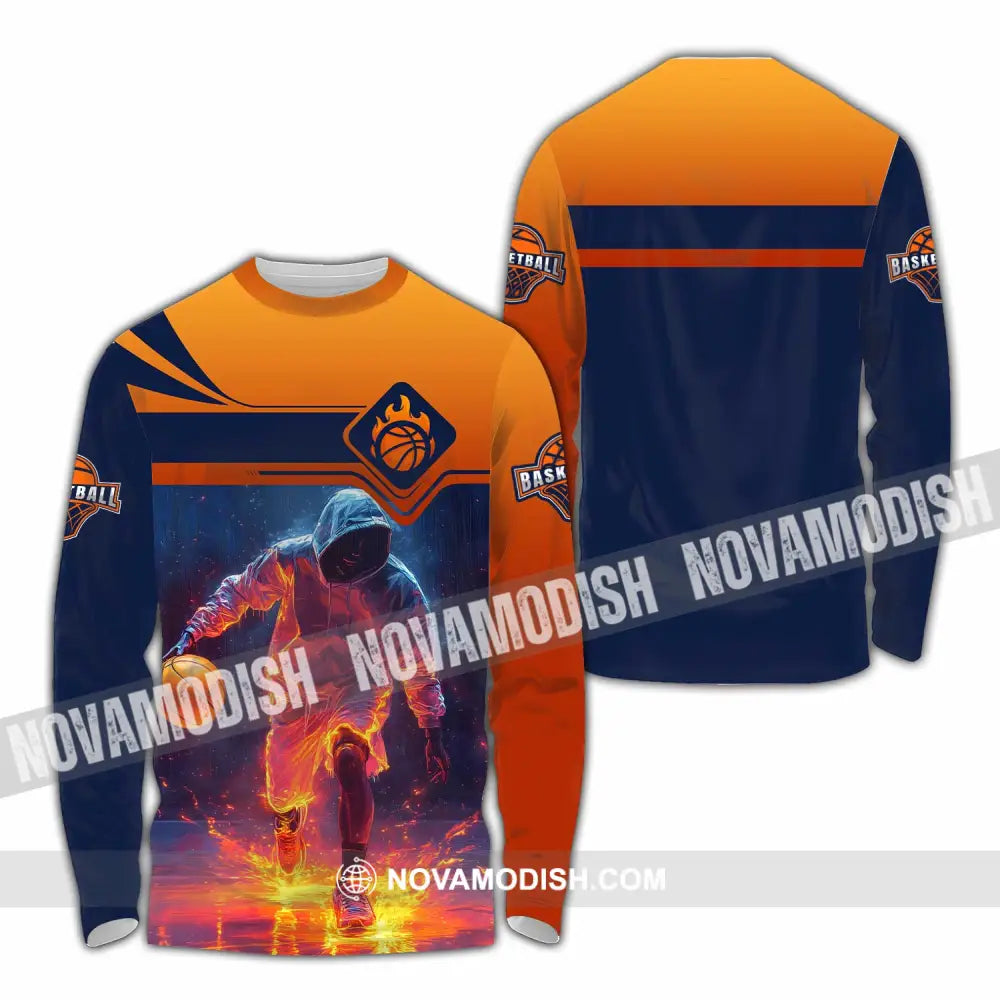 Unisex Shirt - Custom Basketball Shirt Long Sleeve Shirt / S T-shirt