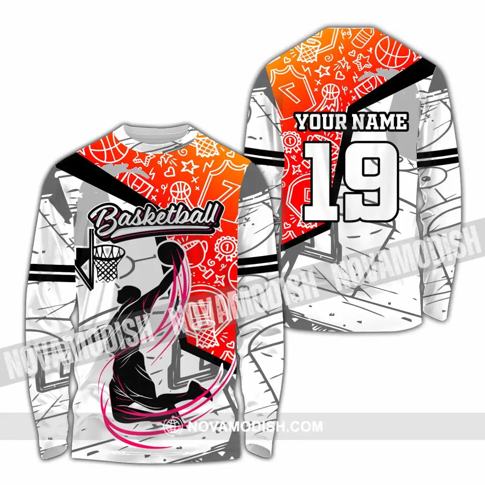 Unisex Shirt - Custom Basketball Shirt - Long Sleeve Shirt / S - T-shirt