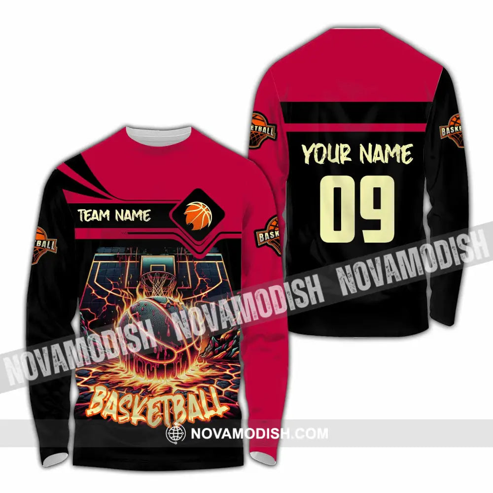 Unisex Shirt - Custom Basketball Shirt Long Sleeve Shirt / S T-shirt