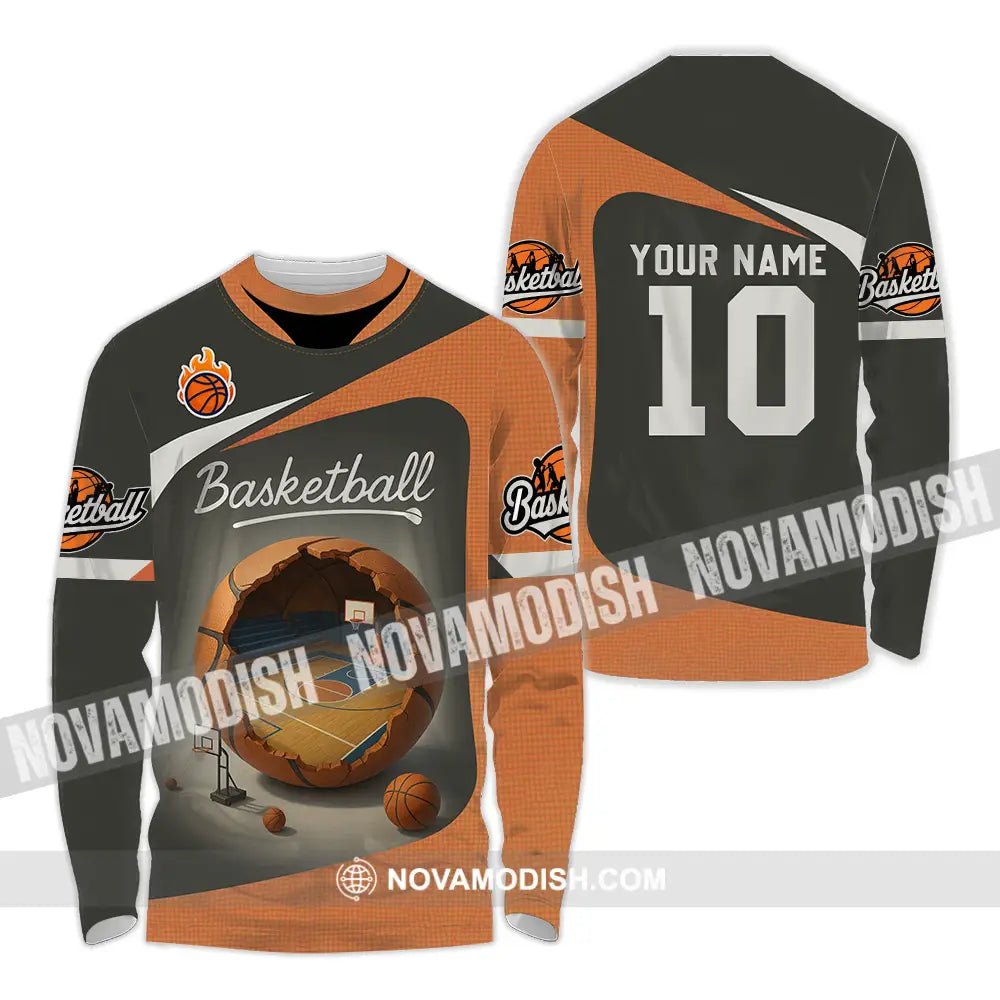 Unisex Shirt - Custom Basketball Shirt Long Sleeve Shirt / S T-shirt