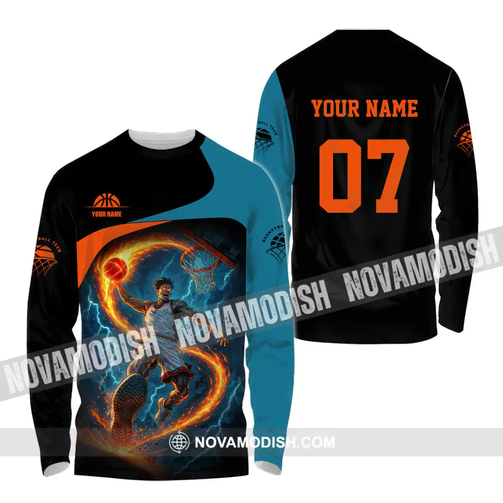 Unisex Shirt - Custom Basketball Shirt Long Sleeve Shirt / S T-shirt