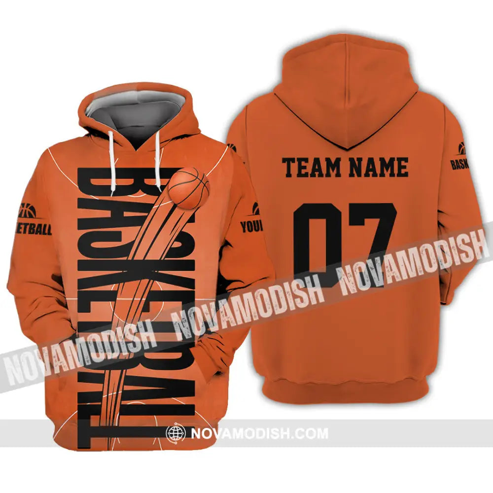 Unisex Shirt - Custom Basketball Orange Shirt Hoodie / S T-shirt