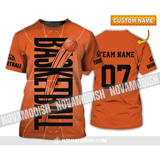 Unisex Shirt - Custom Basketball Orange Shirt T-shirt