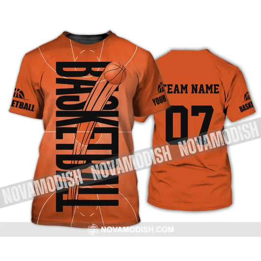 Unisex Shirt - Custom Basketball Orange Shirt T-Shirt / S T-shirt