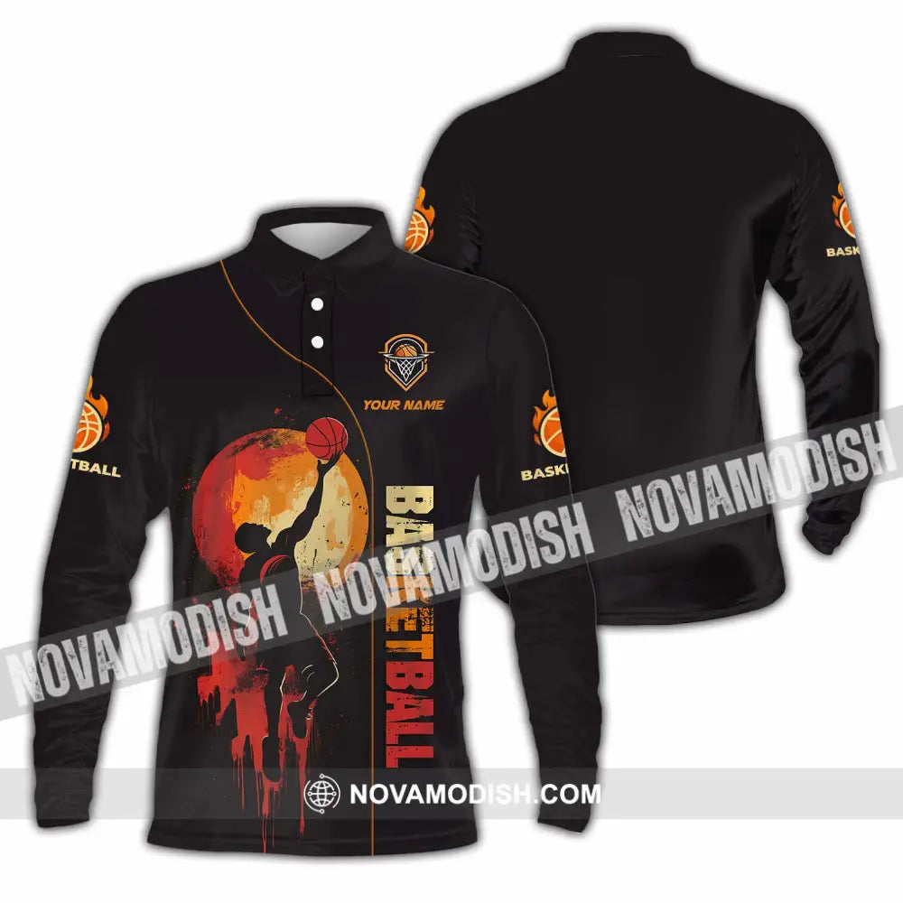Unisex Shirt - Custom Basketball Player Shirt Long Sleeve Polo / S T-shirt