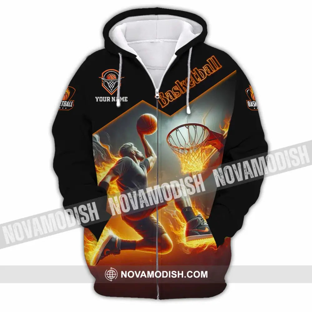 Unisex Shirt - Custom Basketball Player Shirt Zipper Hoodie / S T-shirt