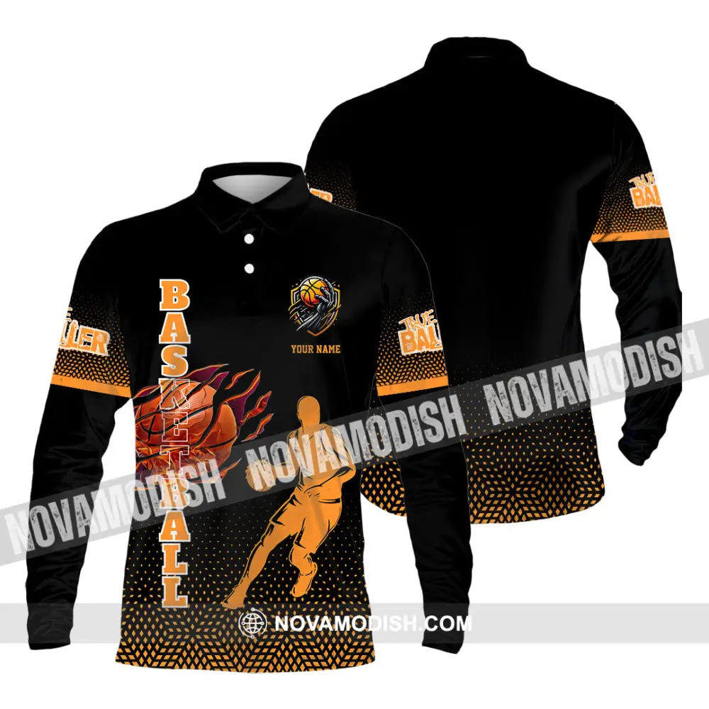 Unisex Shirt - Custom Basketball Sport Shirt Long Sleeve Polo / S T-shirt