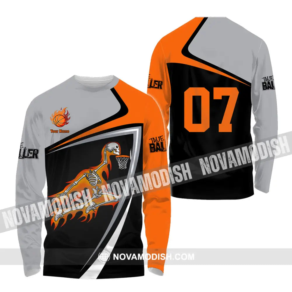 Unisex Shirt - Custom Basketball Sport Shirt Long Sleeve Shirt / S T-shirt