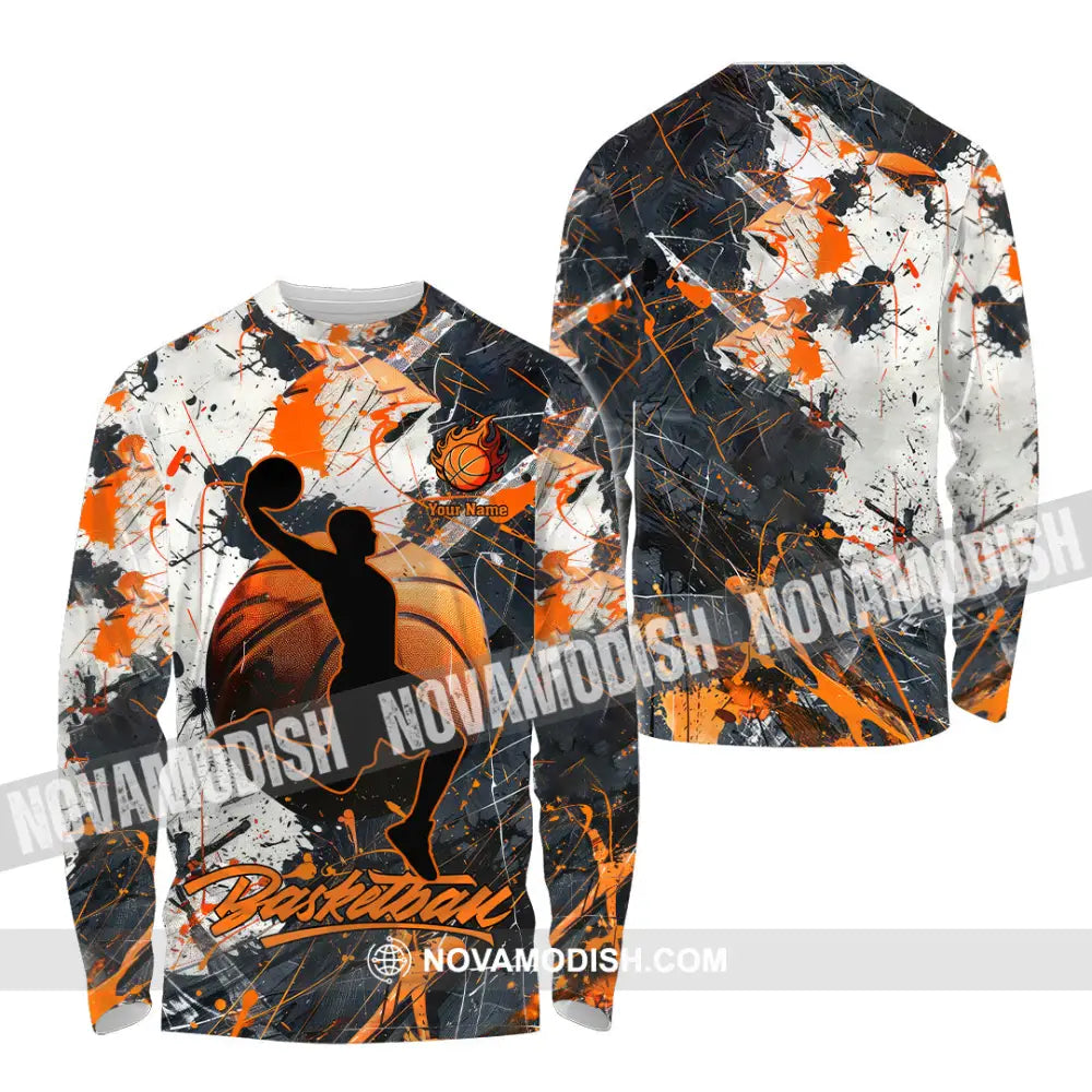 Unisex Shirt - Custom Basketball Sport Shirt Long Sleeve Shirt / S T-shirt