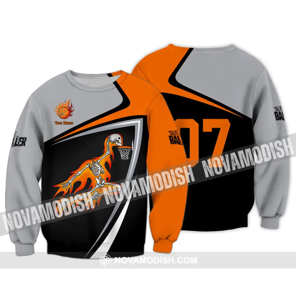 Unisex Shirt - Custom Basketball Sport Shirt Long Sleeve / S T-shirt
