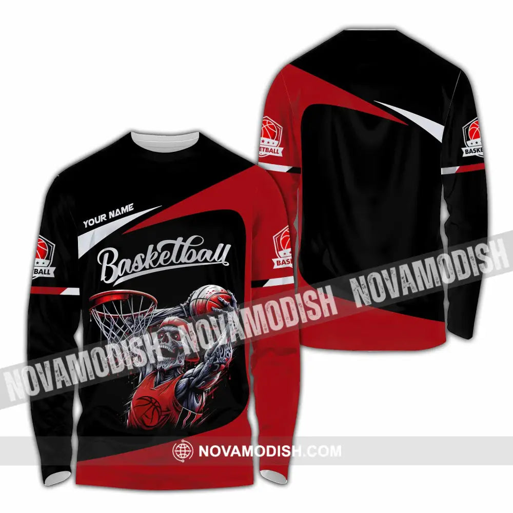 Unisex Shirt - Custom Basketball Sport Shirt Long Sleeve Shirt / S T-shirt