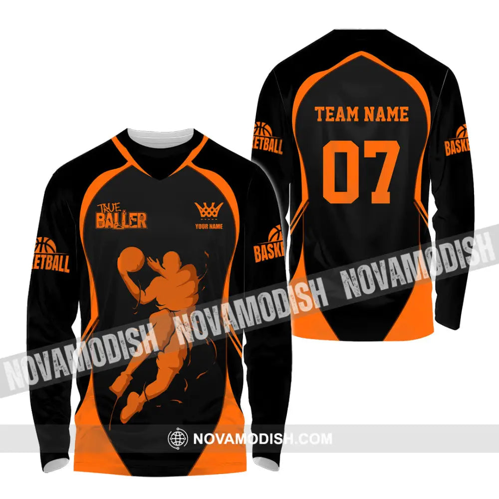 Unisex Shirt - Custom Basketball The Baller Shirt Long Sleeve Shirt / S T-shirt