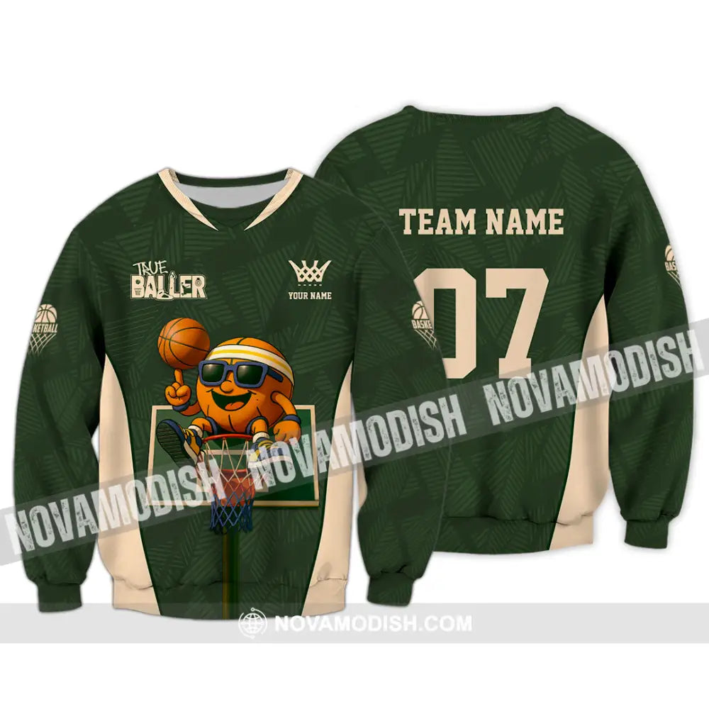 Unisex Shirt - Custom Basketball The Baller Shirt Long Sleeve / S T-shirt