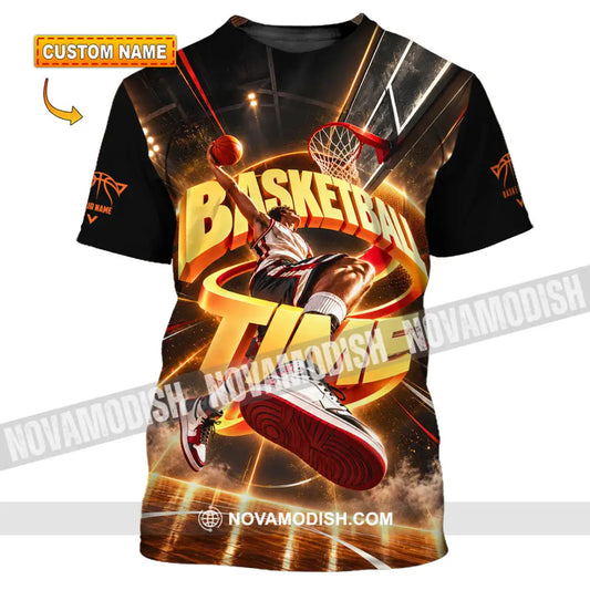 Unisex Shirt - Custom Basketball Time Shirt - T-shirt