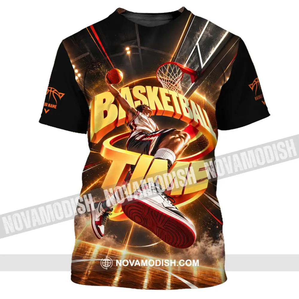 Unisex Shirt - Custom Basketball Time Shirt - T-Shirt / S - T-shirt