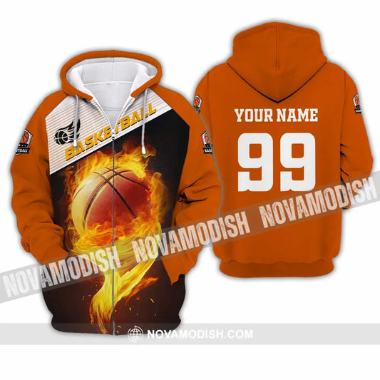 Unisex Shirt - Custom Basketball Shirt Zipper Hoodie / S T-shirt