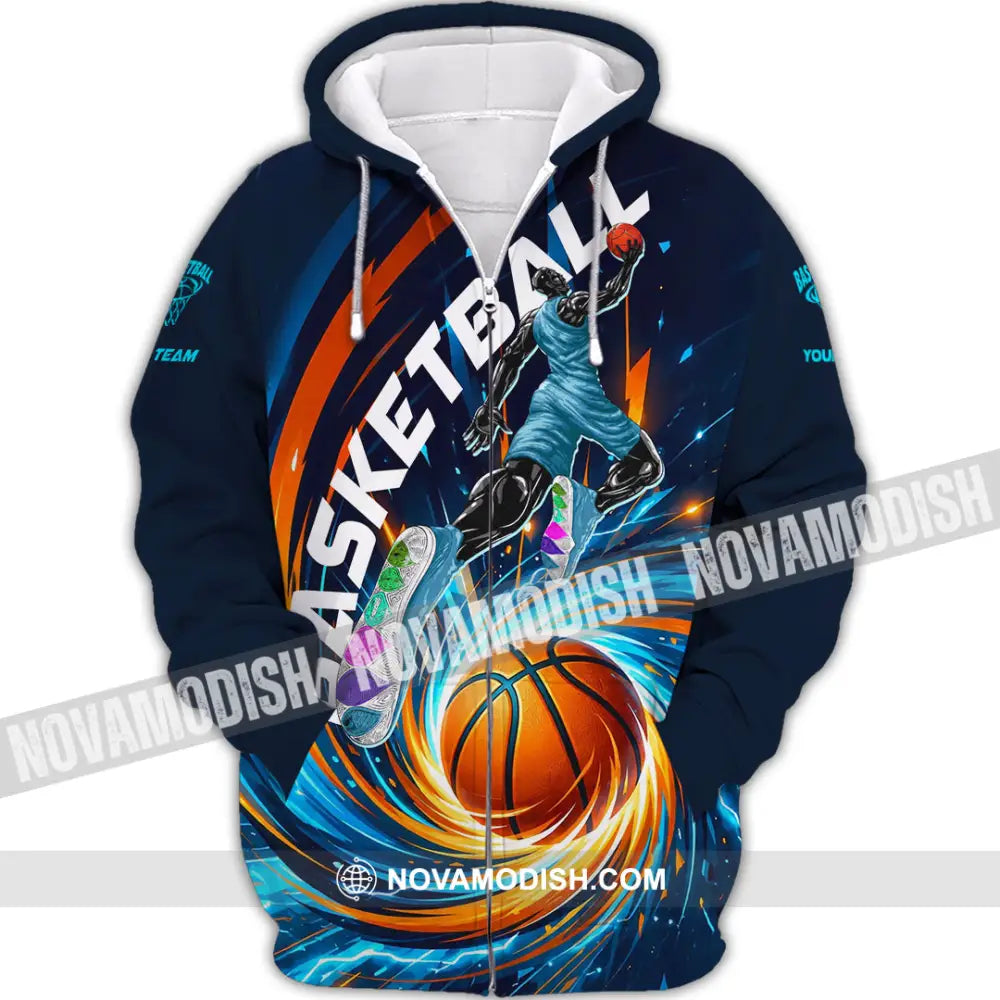 Unisex Shirt - Custom Basketball Shirt - Zipper Hoodie / S - T-shirt