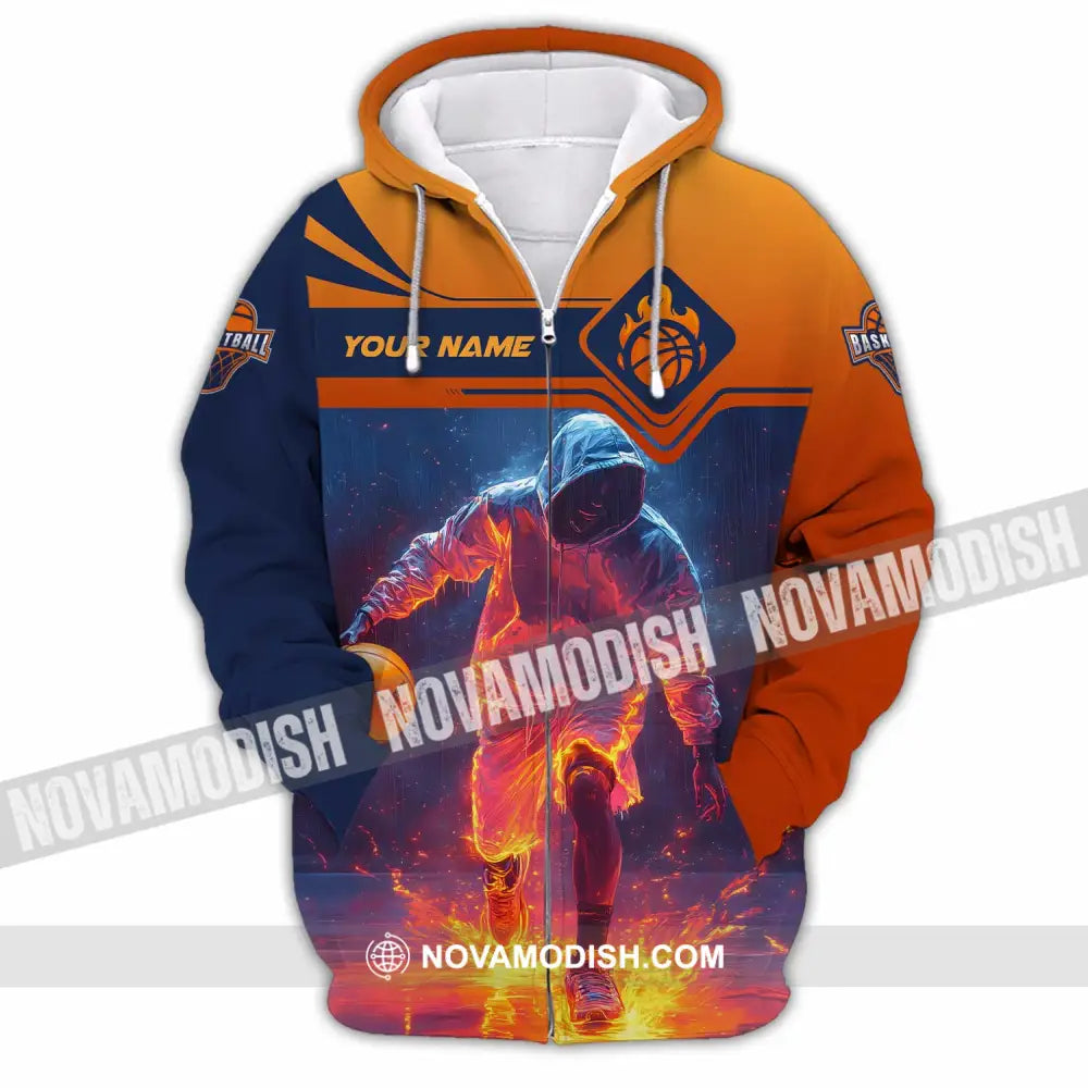 Unisex Shirt - Custom Basketball Shirt Zipper Hoodie / S T-shirt