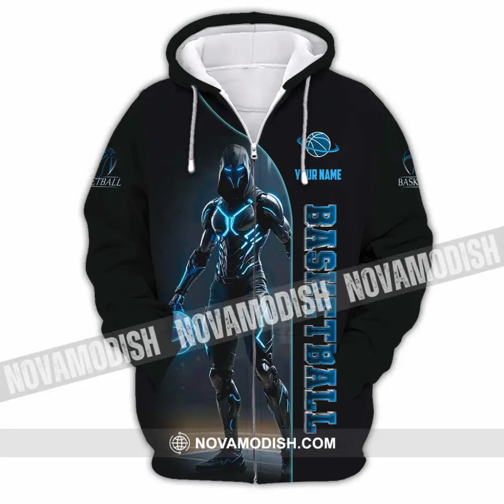 Unisex Shirt - Custom Basketball Shirt Zipper Hoodie / S T-shirt