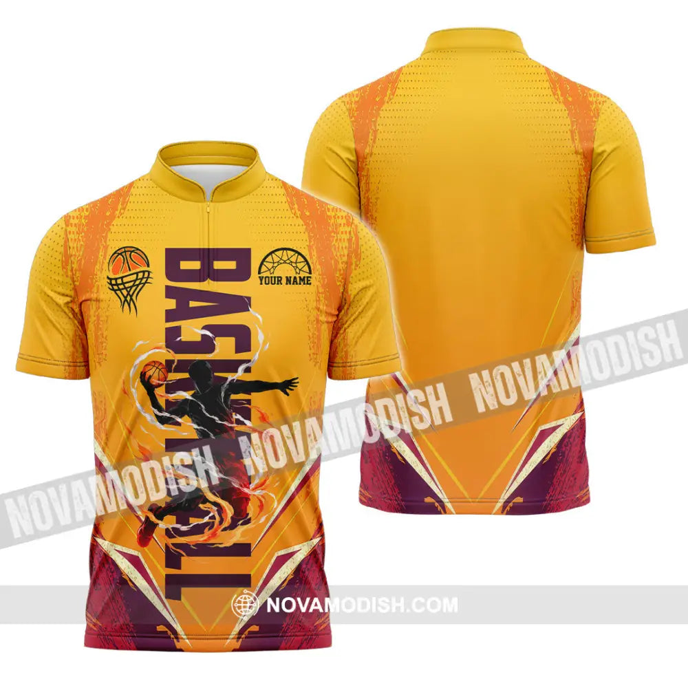 Unisex Shirt - Custom Basketball Shirt - Zipper Polo Shirt / S - T-shirt