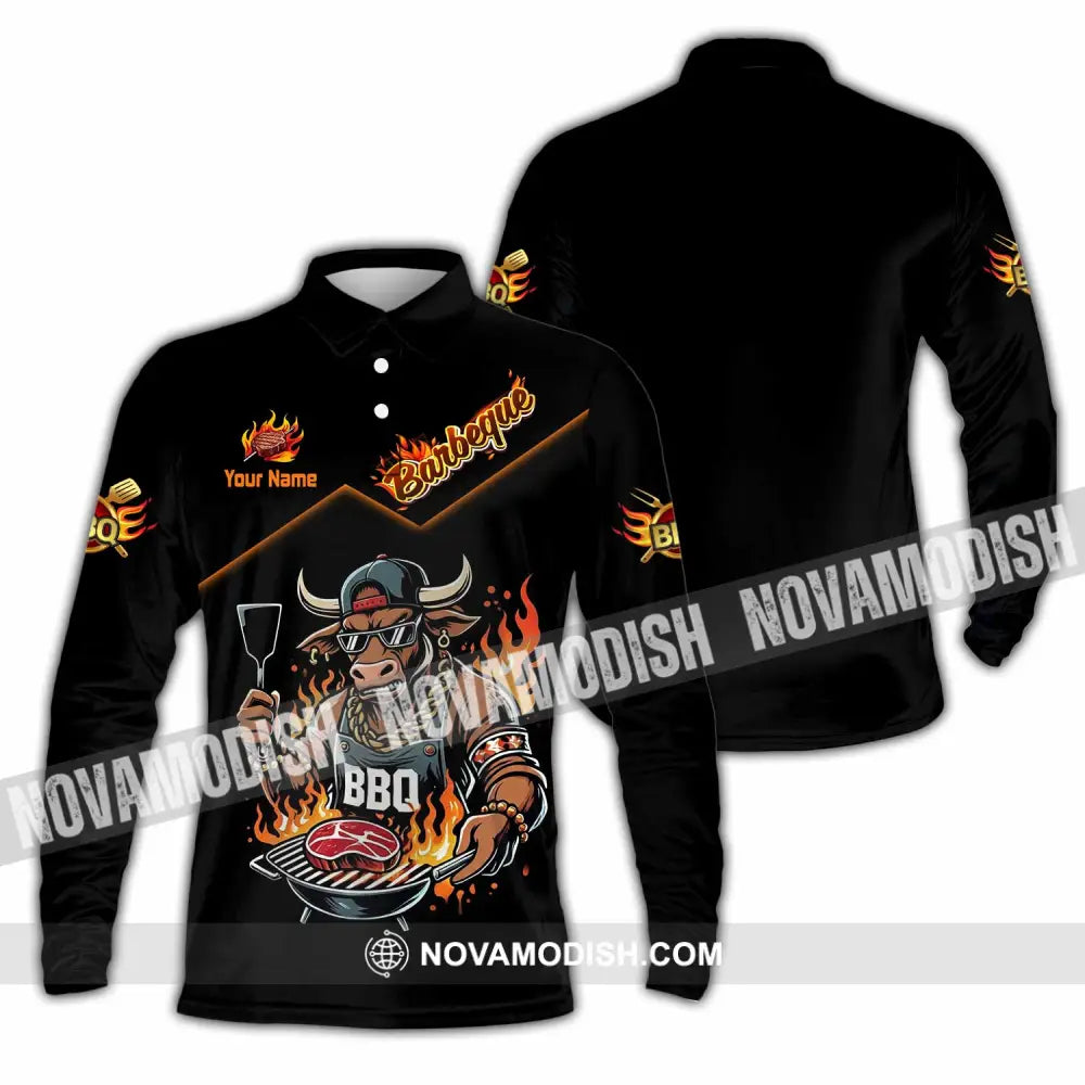 Unisex Shirt - Custom BBQ Shirt - Long Sleeve Polo / S - T-shirt