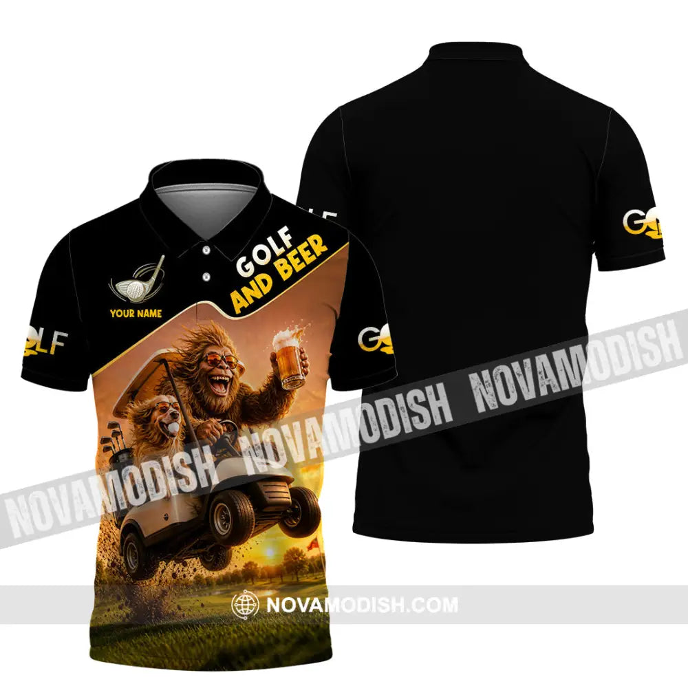 Unisex Shirt - Custom Beer And Golf Shirt - Polo Shirt / S - T-shirt