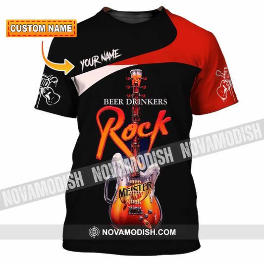 Unisex Shirt - Custom Beer Drinkers And Rock 3D Shirt T-shirt