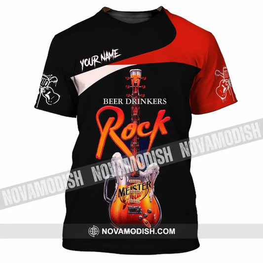Unisex Shirt - Custom Beer Drinkers And Rock 3D Shirt T-Shirt / S T-shirt